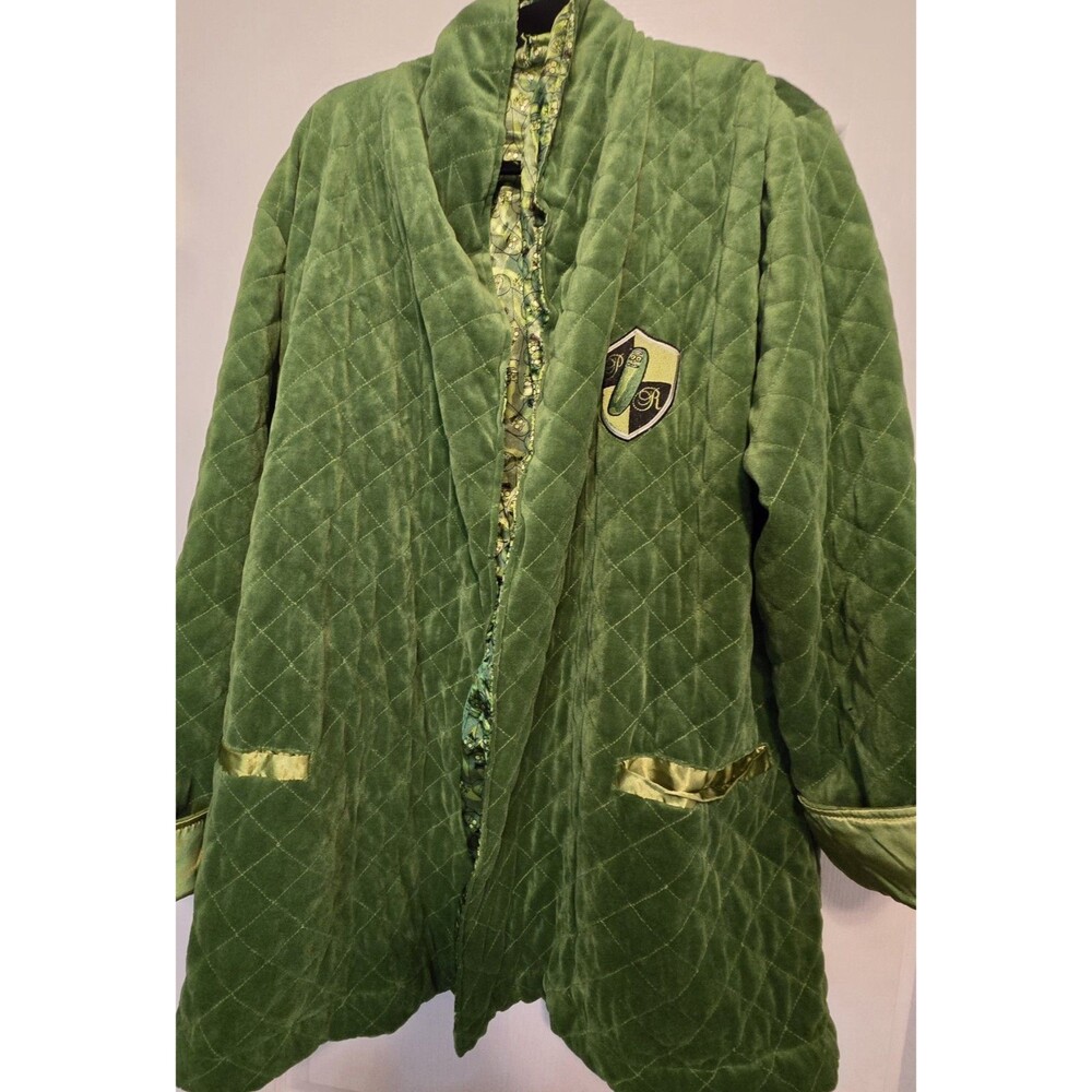 Rick And Morty "Pickle Rick" Robe Smoking Jacket‎ - Green -Rare HTF